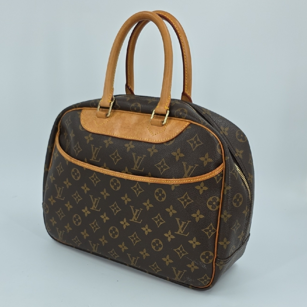 Louis Vuitton Tan and Brown Monogram Deauville Satchel